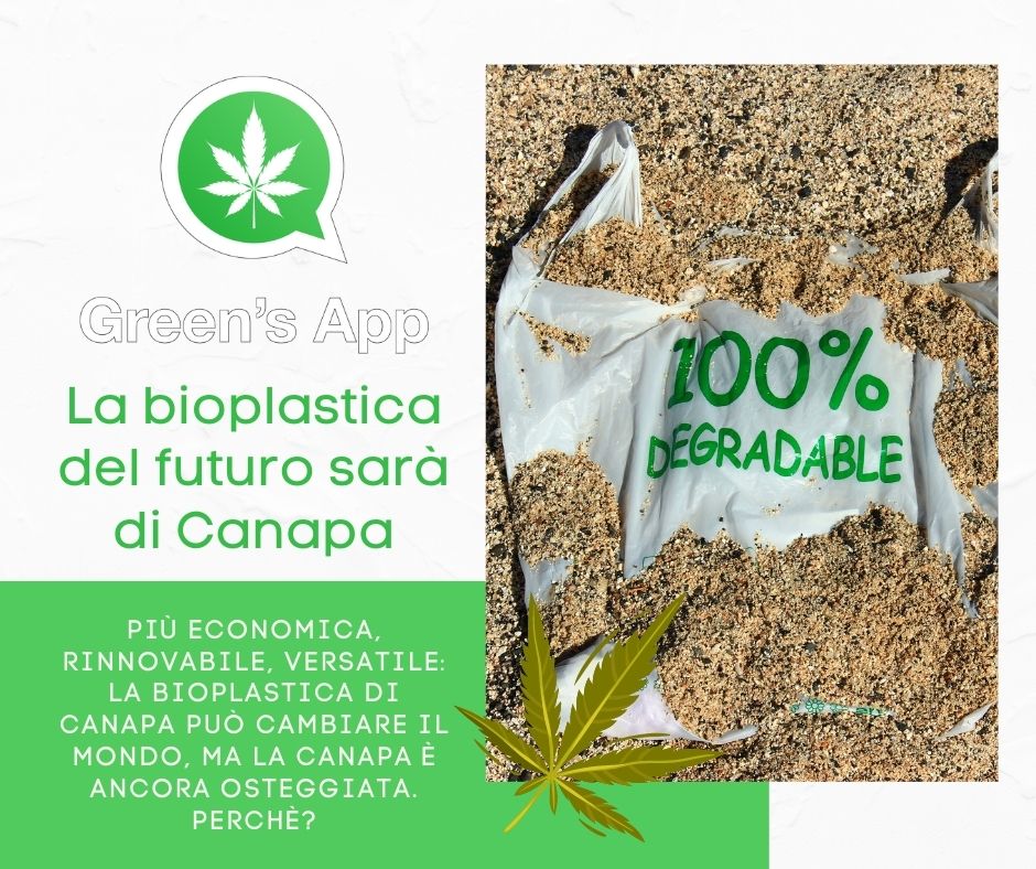 La bioplastica del futuro sarà di canapa