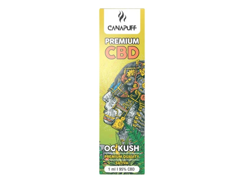 Penna vaporizzatore usa e getta CanaPuff CBD OG KUSH, CBD 95%, 1 ml