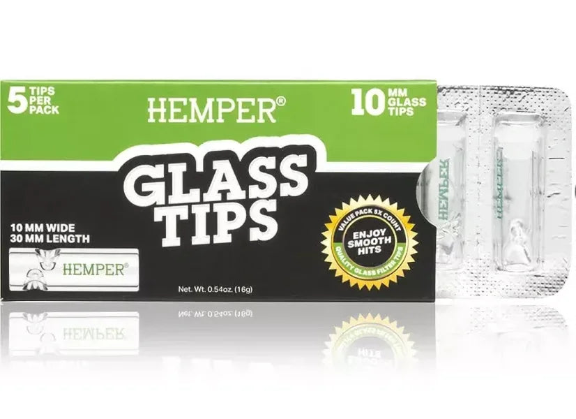 HEMPER Puntali FILTRI IN VETRO 10 mm kit da 5 pezzi riutilizzabili