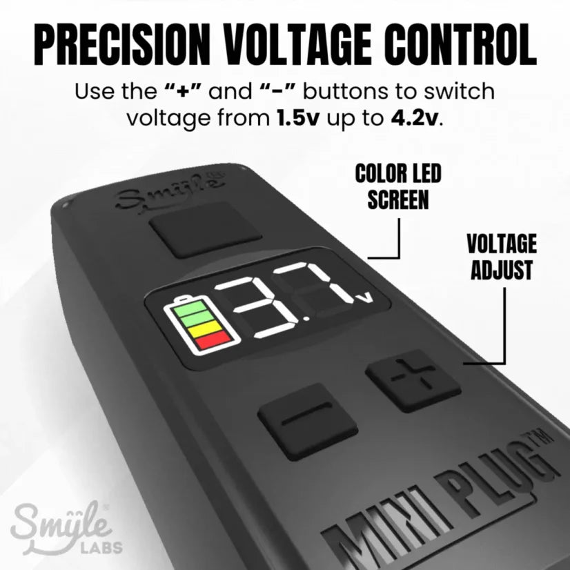 Batteria 510 trhead MINI PLUG 510 di Smyle Labs con cavo USB-C integrato + power bank cartucce cartridges temperature telefono edizione limitata