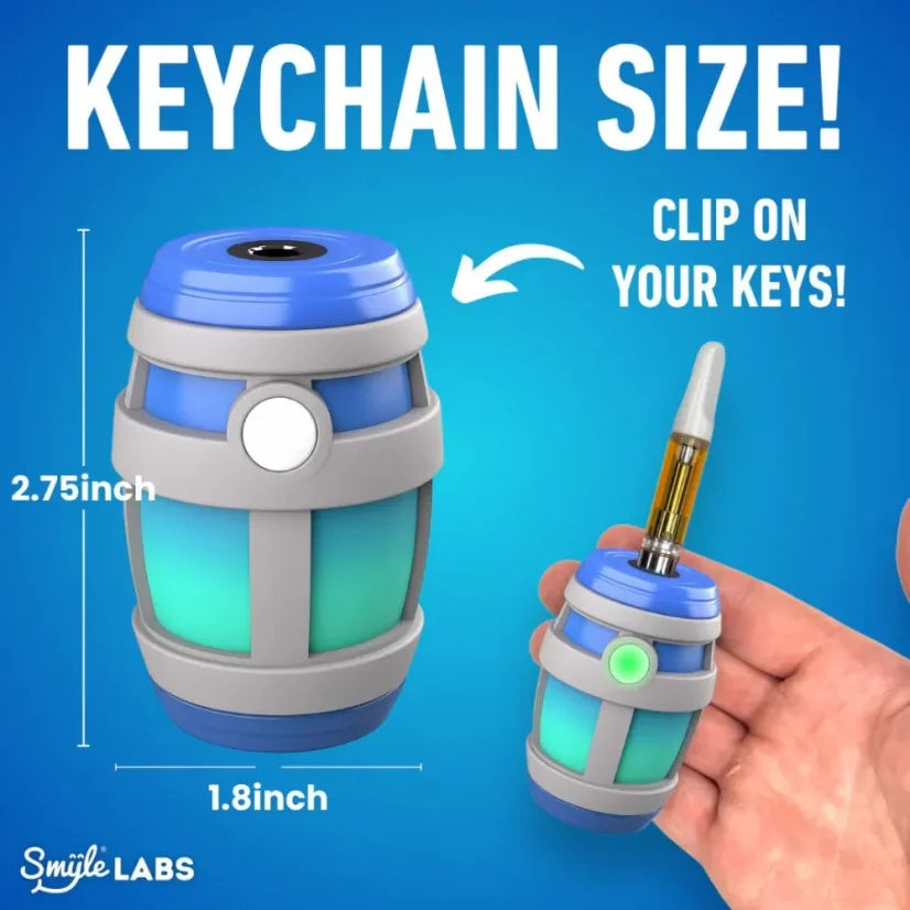 Batteria 510 trhead CHUNGJAMIN BARILE 510 di Smyle Labs cartucce cartridges 3 temperature portachiavi luminoso