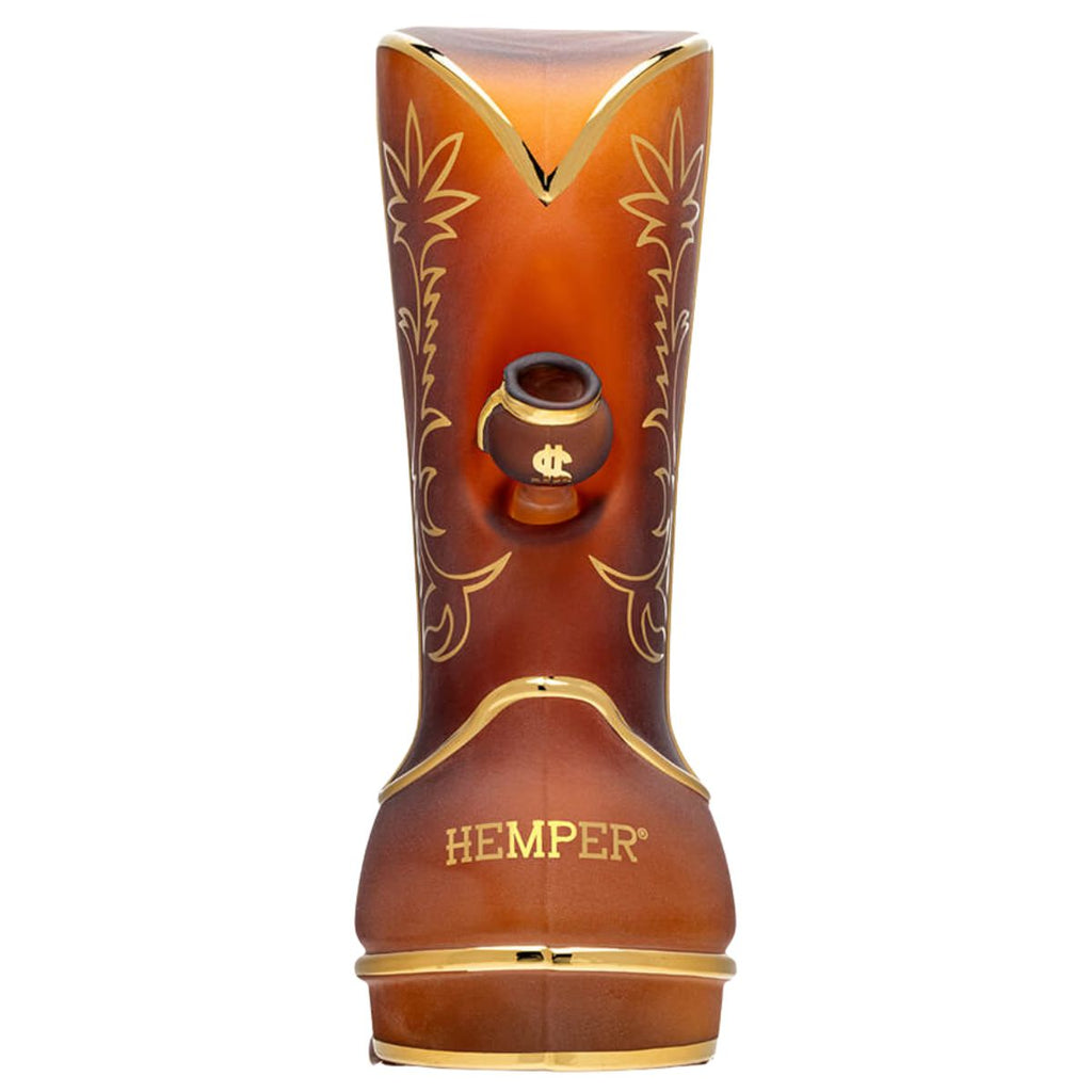 Pipa ad acqua HEMPER collezione Wild West STIVALE DA COWBOY in vetro
