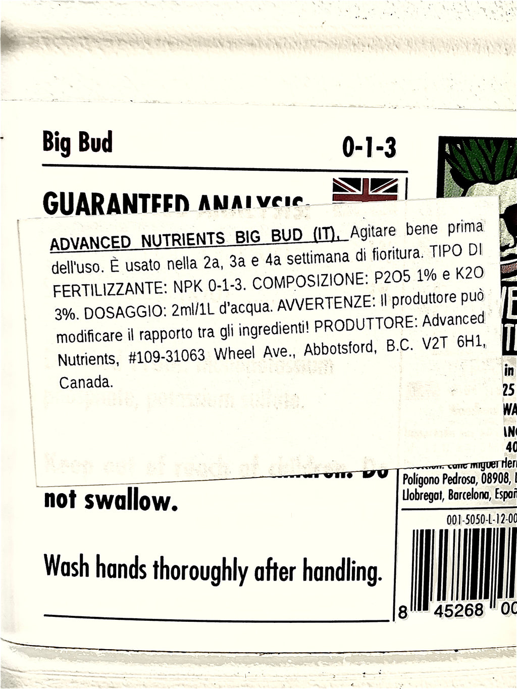 Advanced Nutrients BIG BUD bloom booster 250ml