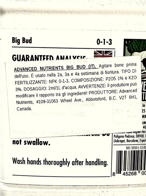 Advanced Nutrients BIG BUD bloom booster 250ml
