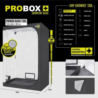 KIT Grow Box completa GARDEN HIGHPRO 300W 120x60x180cm