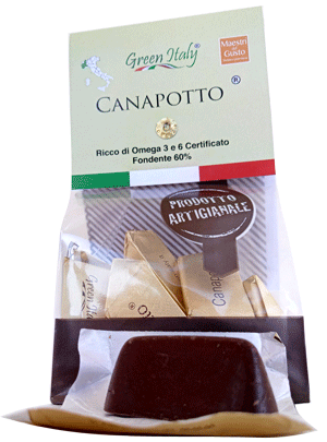 Cioccolatini CANAPOTTI cioccolato fondente e 30% canapa