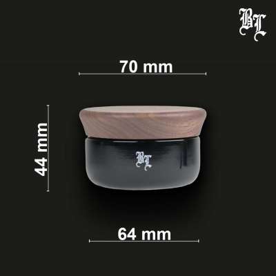 BlackLeaf Grinder in legno 4 parti con 2 raccogliitori in vetro violetto intercambiabili con tappo