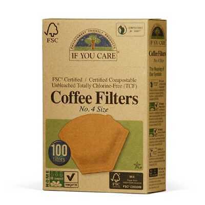 FILTRI da caffè organici per ESTRAZIONI "If You Care" (Nº4) 100 pezzi