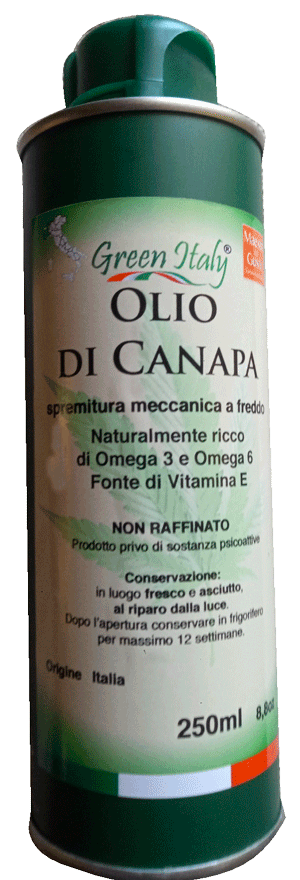 OLIO DI SEMI DI CANAPA - 100% PRODOTTO ITALIANO - SUPER FOOD