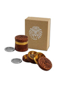 Grinder Black Leaf Legno/alluminio 4 parti + spatolina