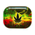Vassoio in metallo FOGLIA RASTA S collezione IMPASTIERA  rolling tray ANTIGRAFFIO