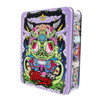 Scatola in metallo + vassoio/impastiera Monkey King Vassoio per Rollare con Storage Box Large