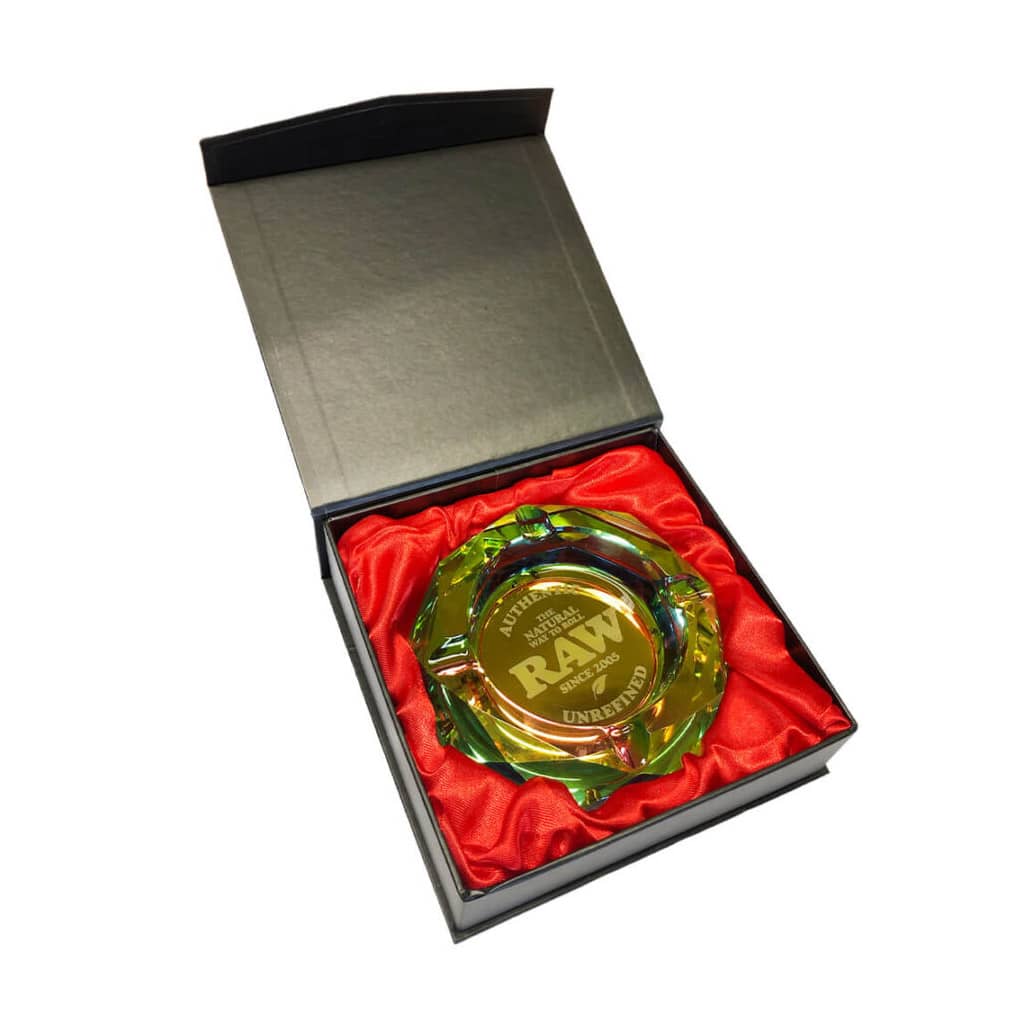 Raw  POSACENERE in vetro RAW RAINBOW THICK ashtray portacenere CAMBIA COLORE