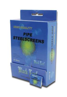 Black Leaf RETINA in ACCIAIO INOSSIDABILE 15mm - set 5 pezzi