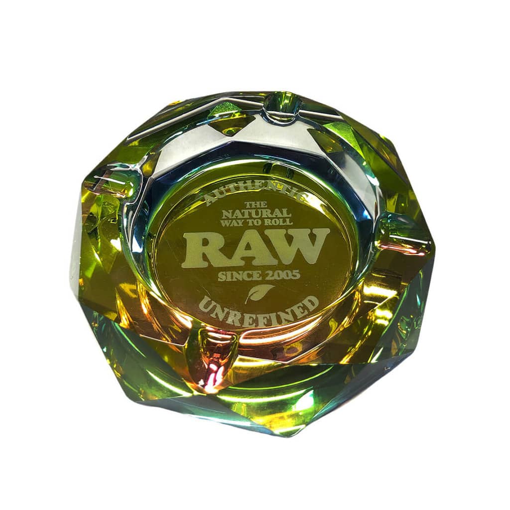 Raw  POSACENERE in vetro RAW RAINBOW THICK ashtray portacenere CAMBIA COLORE