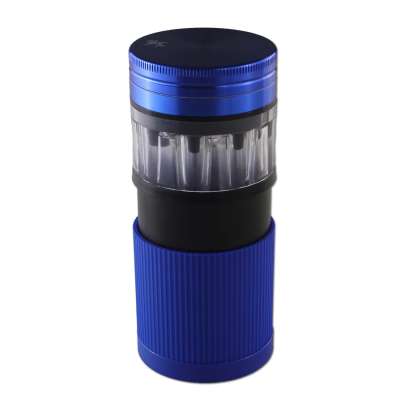 GRINDER e RIEMPITORE di 8 CONI Black Leaf in alluminio 4 parti SMOKE LOVER