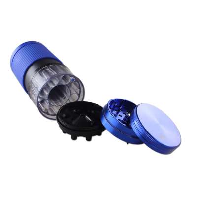 GRINDER e RIEMPITORE di 8 CONI Black Leaf in alluminio 4 parti SMOKE LOVER