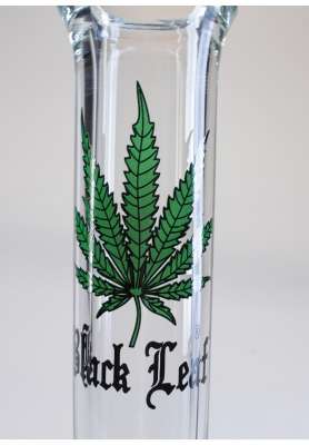 Bong Black Leaf Ampolla 2 Camere con Foglia e  Logo
