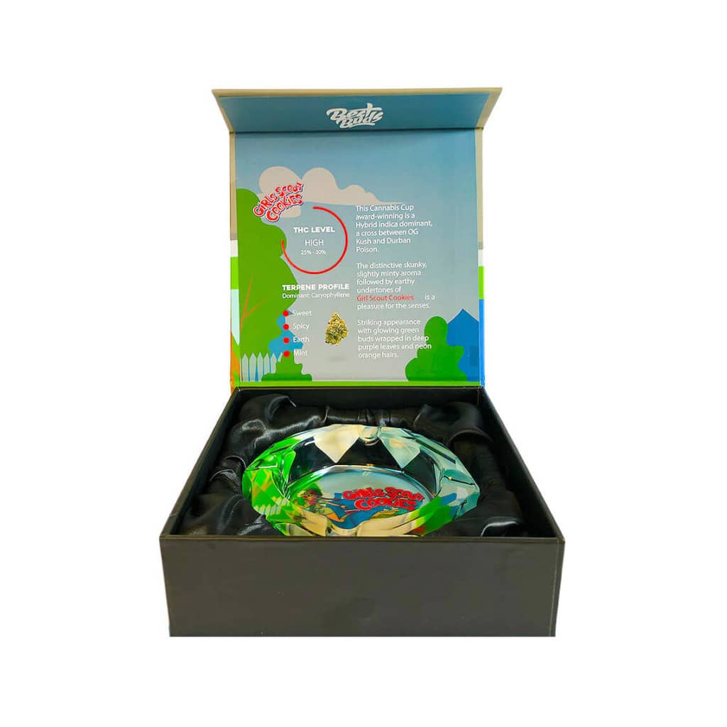 POSACENERE Best Buds in vetro GIRL SCOUT COOKIES ashtray portacenere
