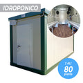 Sistema di coltivazione INDOORLINE- LABORATORIO PREFABBRICATO ALLESTIMENTO GS 80 PIANTE - IDROPONICO - 2 ALI 600X240X270h Cm