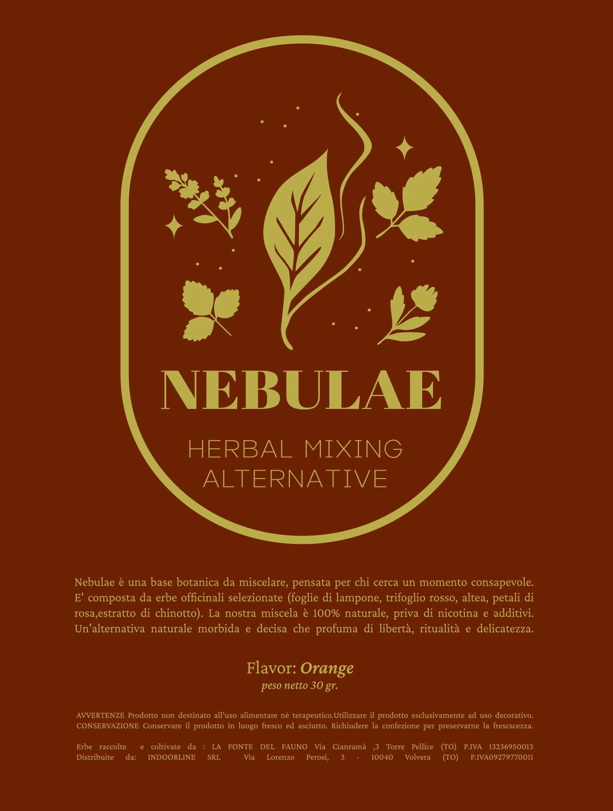 NEBULAE base botanica 30 grammi 0 NICOTINA e 0 CBD