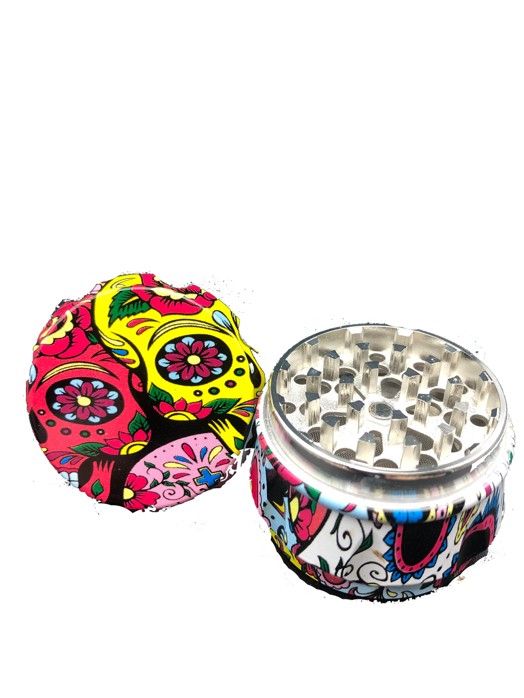 Grinder metallo ATOMIC colorati 4 parti + spatolina