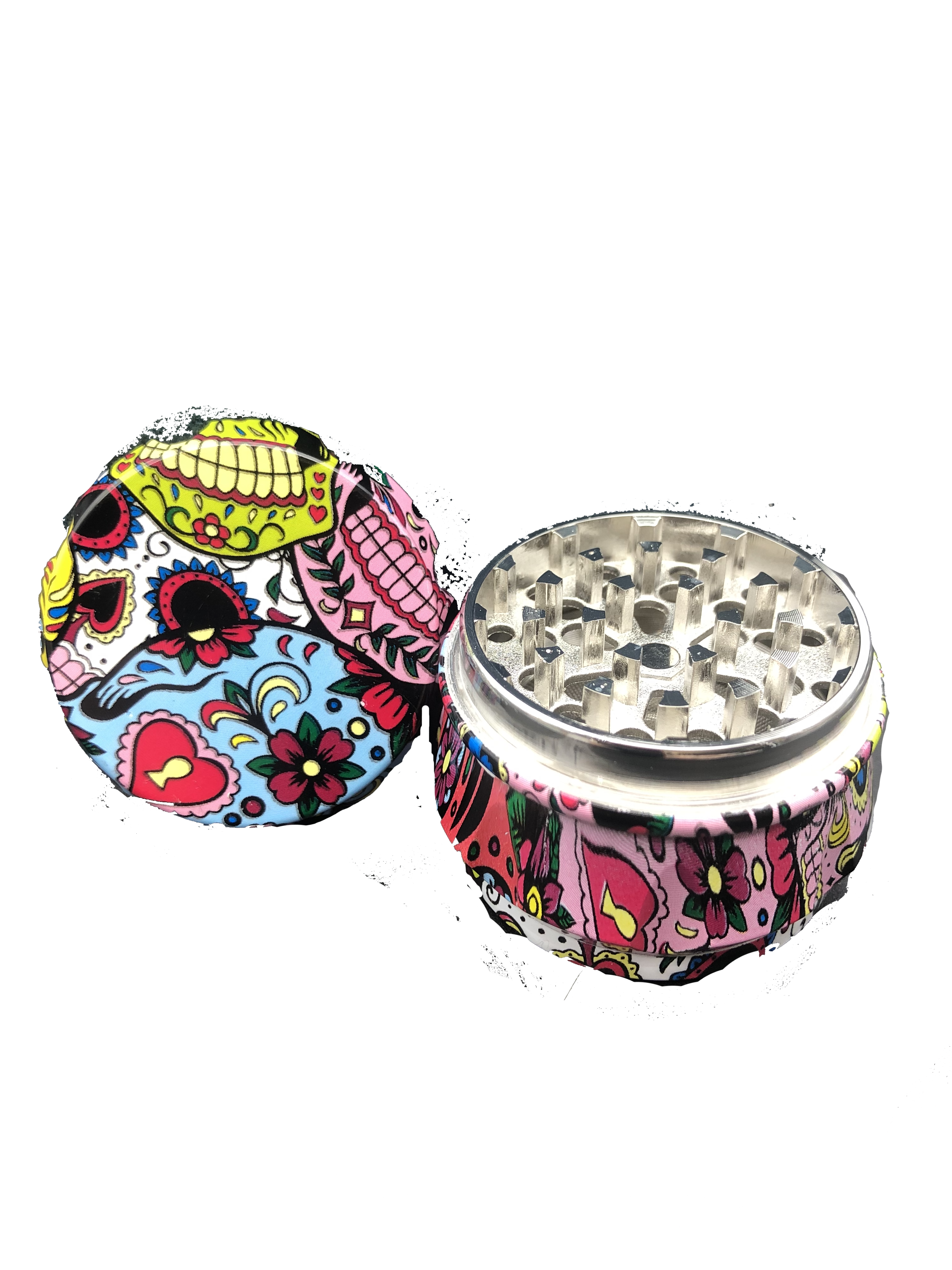 Grinder metallo ATOMIC colorati 4 parti + spatolina