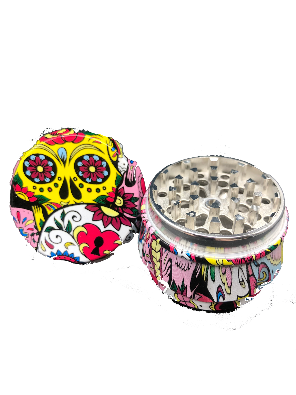 Grinder metallo ATOMIC colorati 4 parti + spatolina