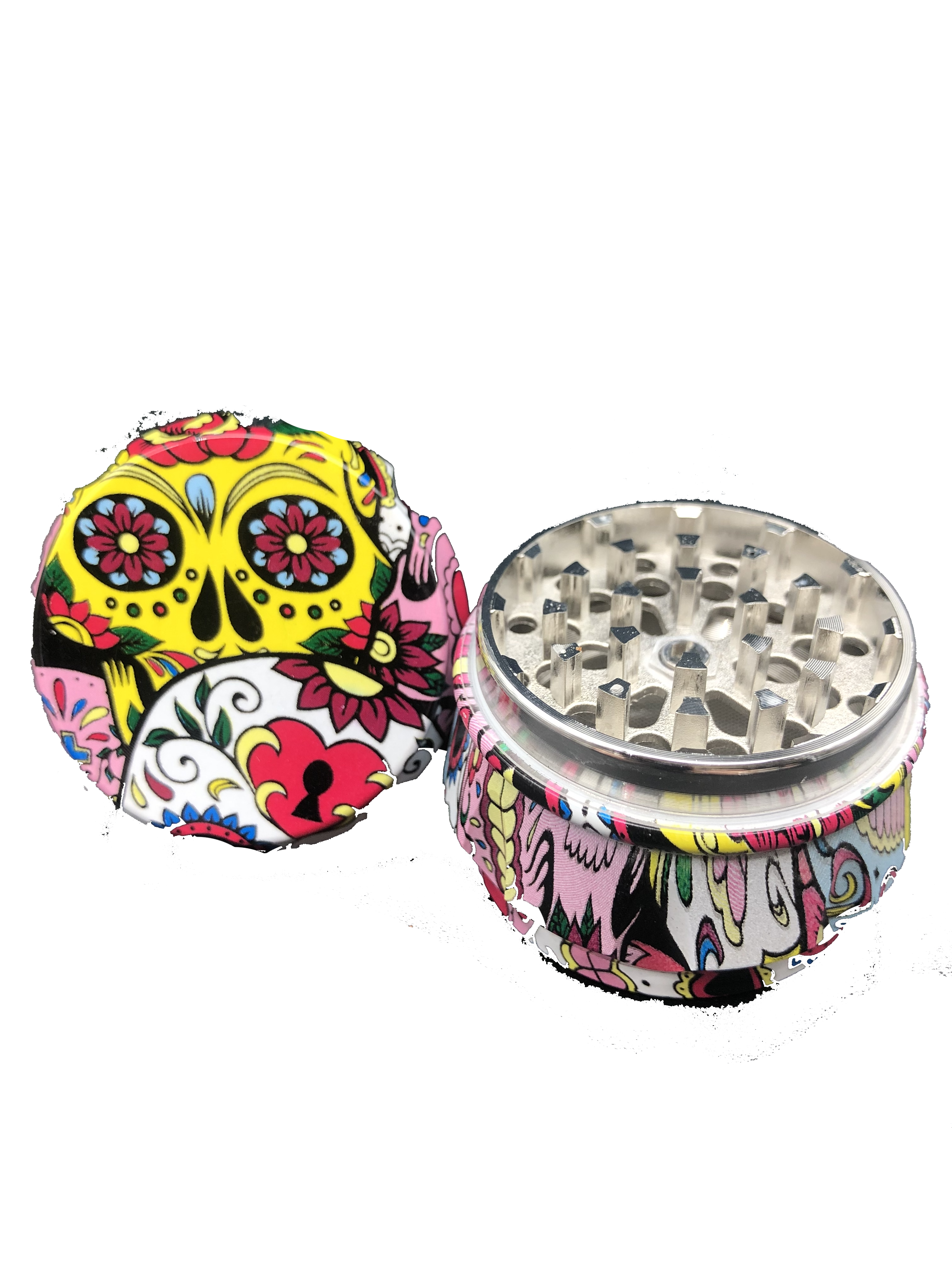 Grinder metallo ATOMIC colorati 4 parti + spatolina