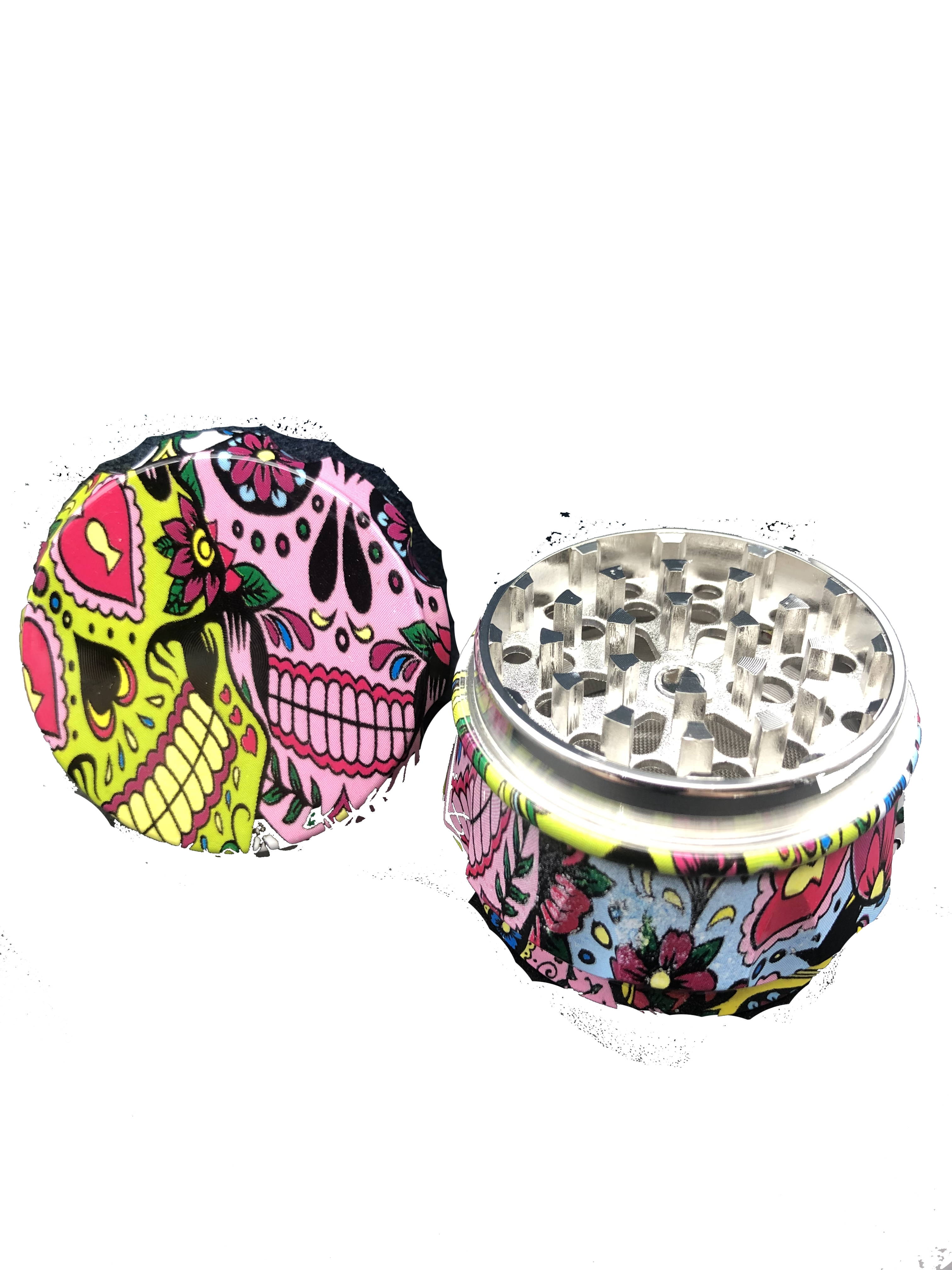 Grinder metallo ATOMIC colorati 4 parti + spatolina