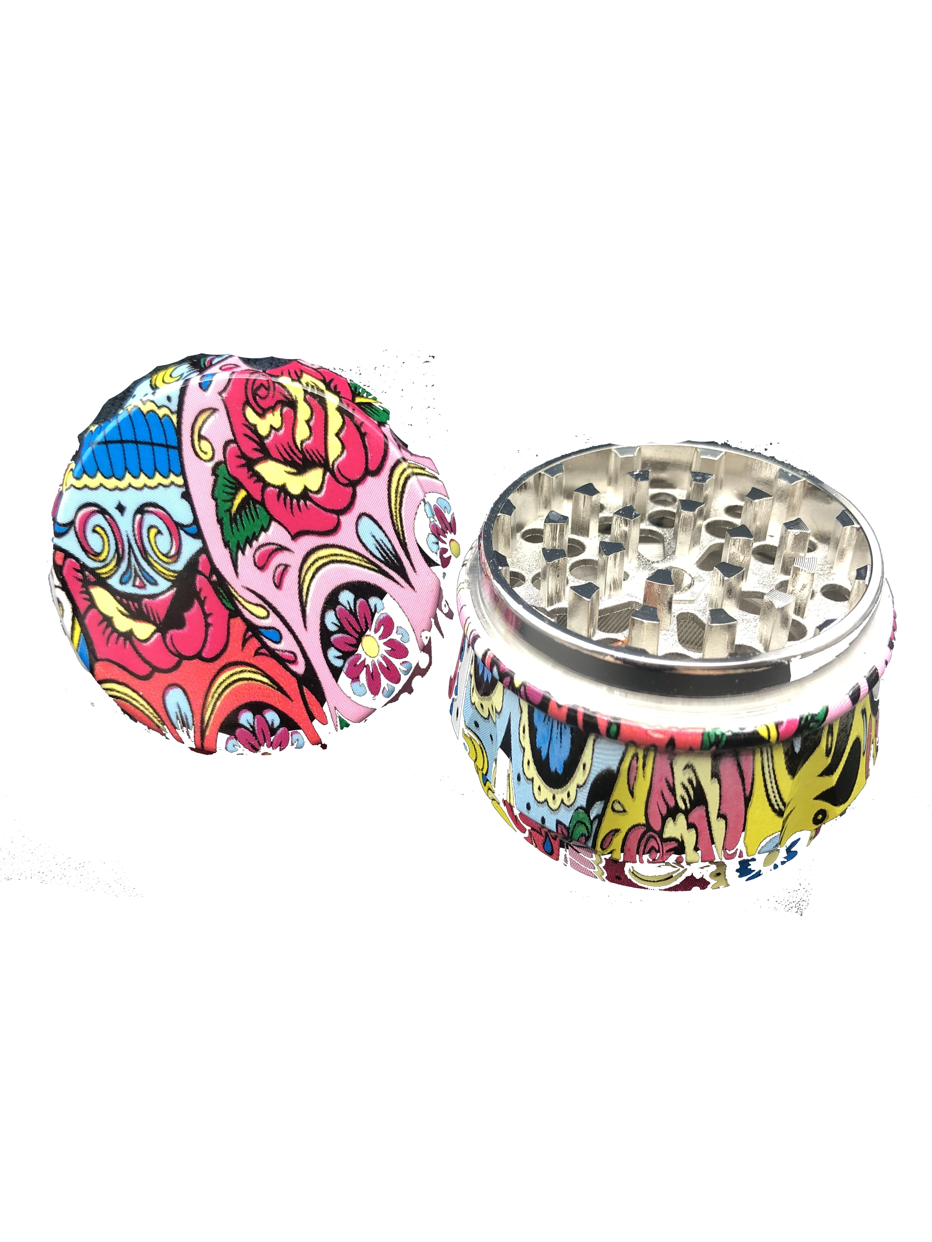 Grinder metallo ATOMIC colorati 4 parti + spatolina