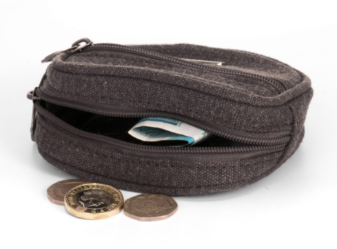 Sativa Bags PORTAMONETE POUCH in canapa e cotone