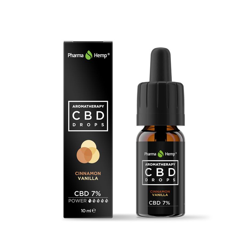 PharmaHemp™ Aromatherapy CBD gocce / Menta e Vaniglia 7%