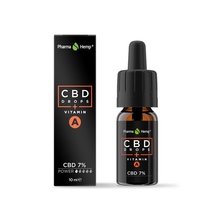 PharmaHemp™ CBD Gocce con vitamina A 7% 10ml