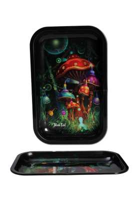 Vassoio in metallo MUSHROOMS Black Leaf