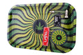 KIT Vassoio in metallo + Grinder + Pipa in metallo + Retine LEAF SWIRL