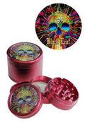 Grinder Black Leaf Cyber Skull metallo 4 parti + spatolina
