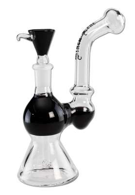 Pipa ad acqua Black Leaf con diffusore
