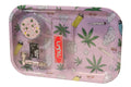 KIT Vassoio in metallo + Grinder + Pipa in metallo + Retine PINK LEAF