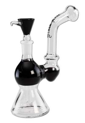 Pipa ad acqua Black Leaf con diffusore