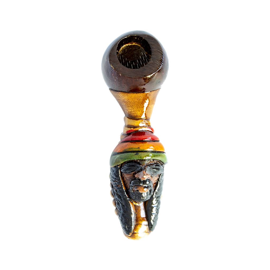 Pipa in legno RASTA intarsiata a mano