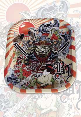 Vassoio in metallo RONIN e GEISHA Black Leaf