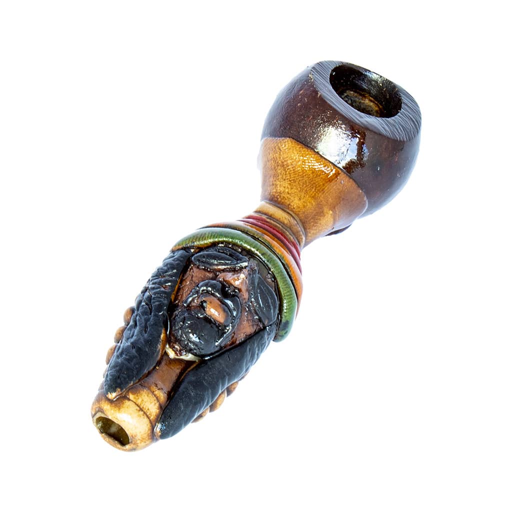 Pipa in legno RASTA intarsiata a mano