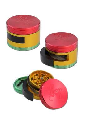 Grinder Black Leaf DOOOR RASTA con sportello laterale 3 parti + spatolina