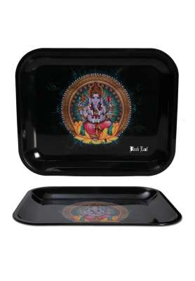 Vassoio in metallo GANESH Black Leaf