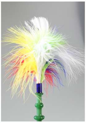 Dabber in vetro con piume