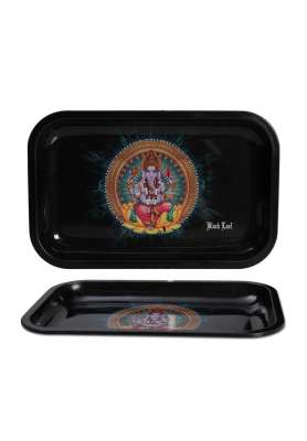 Vassoio in metallo GANESH Black Leaf