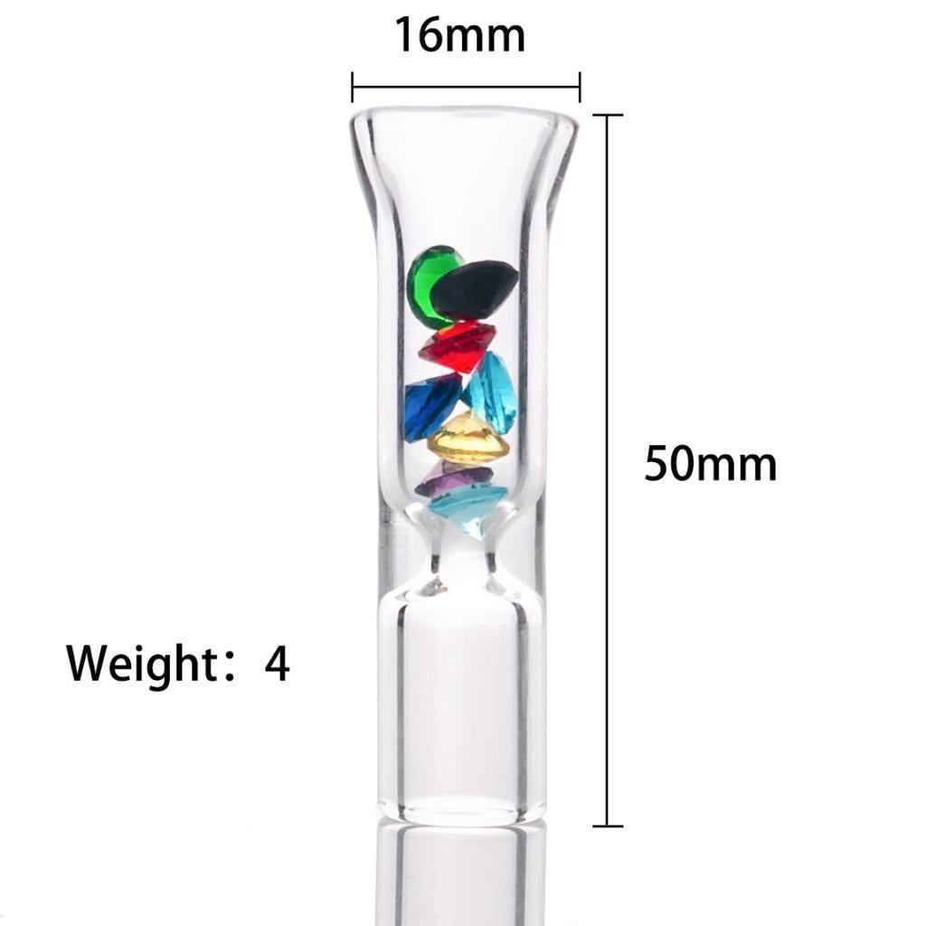 Bocchini in vetro vari colori con diamanti in vetro colorati filtri