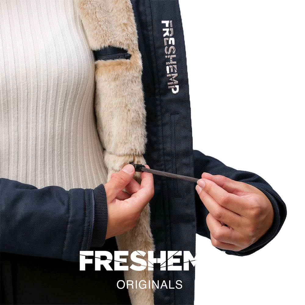Freshemp GIACCA INVERNALE da DONNA in canapa e cotone IMPERMEABILE CALDISSIMA